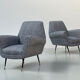 Pair of armchairs by Gigi Radice for Minotti
