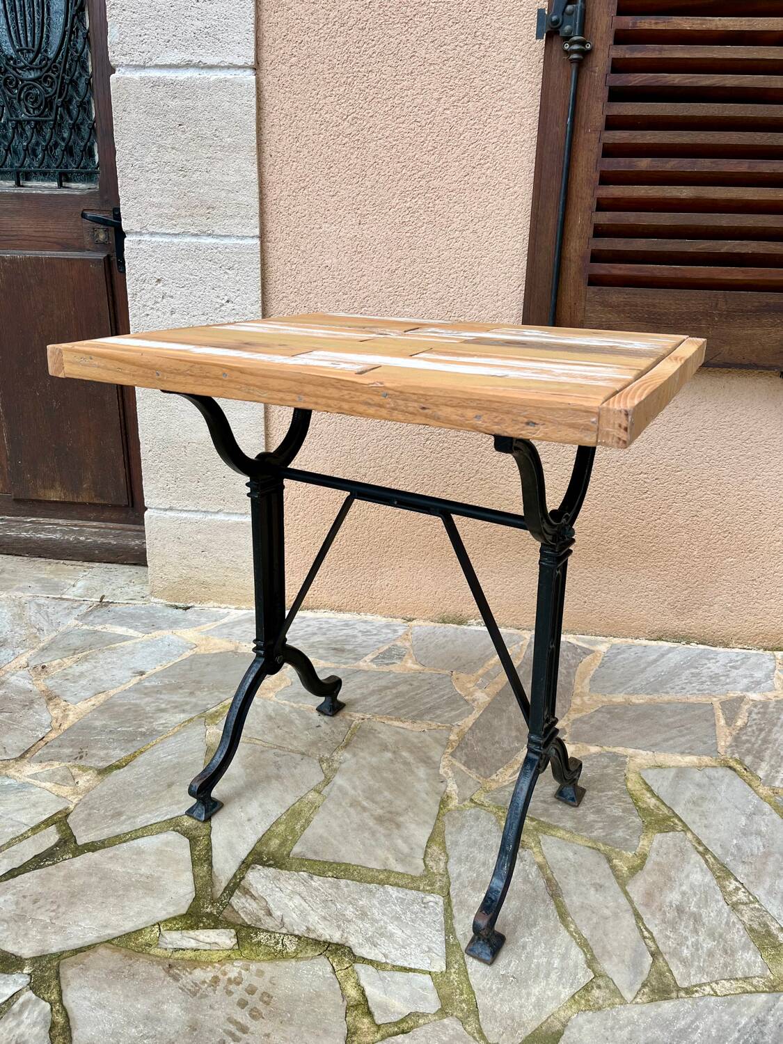 Industrial bistro style table