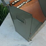 large metal office filing box with handles
