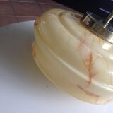 Vintage marbled glass globe ceiling light 50s 60s