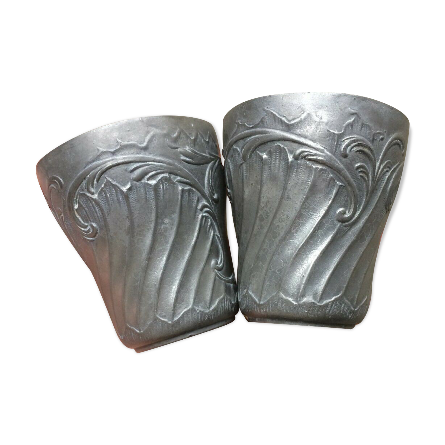 Pair of tin timbale circa 1900