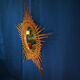 Large mirror sun rattan 65 cm