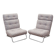 Set of lounge armchairs, Italian design, 1970s, production: Italy