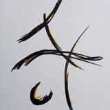 India ink abstraction lyrical dancers