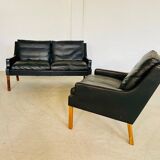 Ensemble canapé et fauteuil G. Thams pour 2 personnes, style rétro danois du milieu du siècle