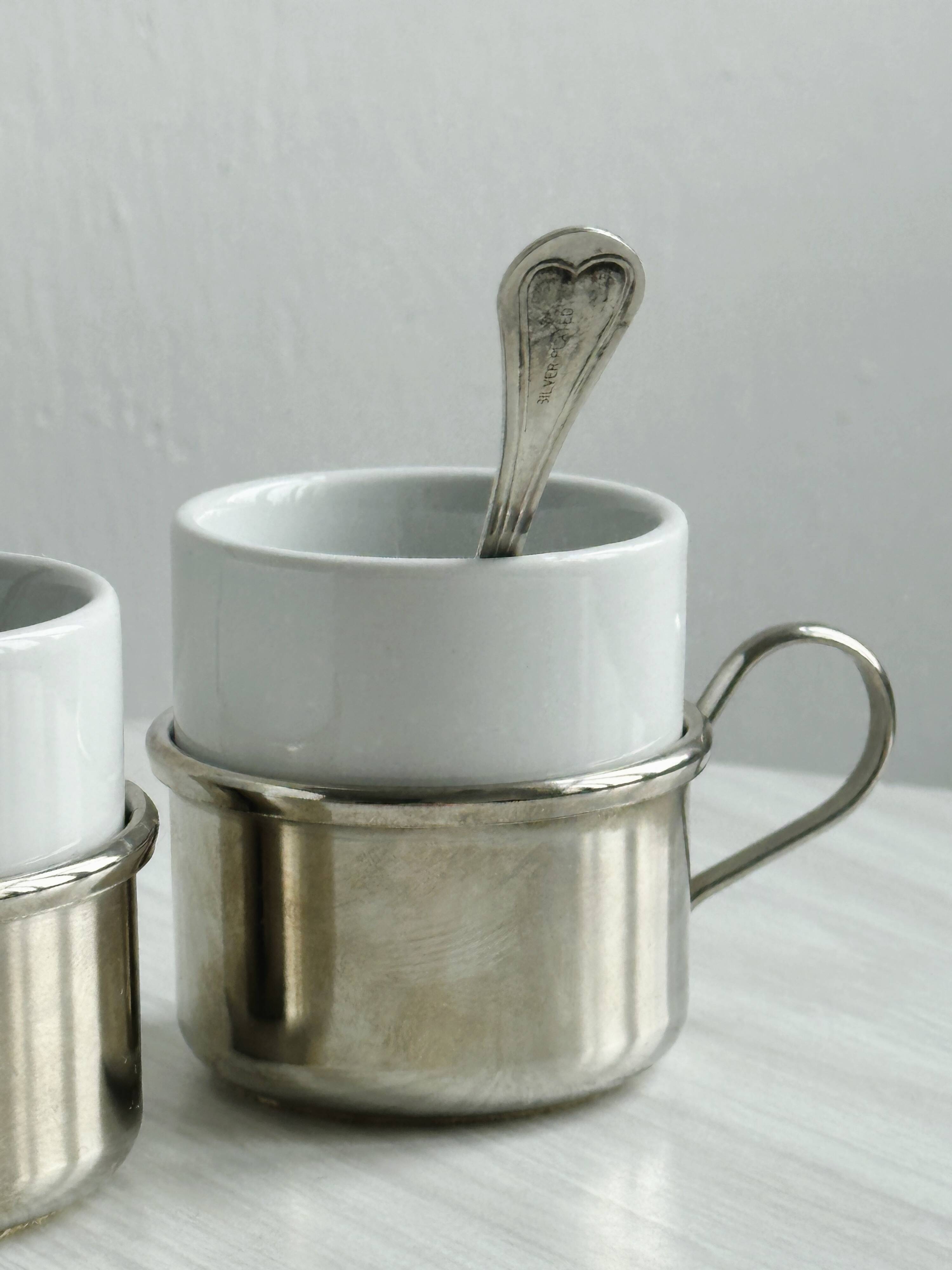 2 small vintage porcelain cups