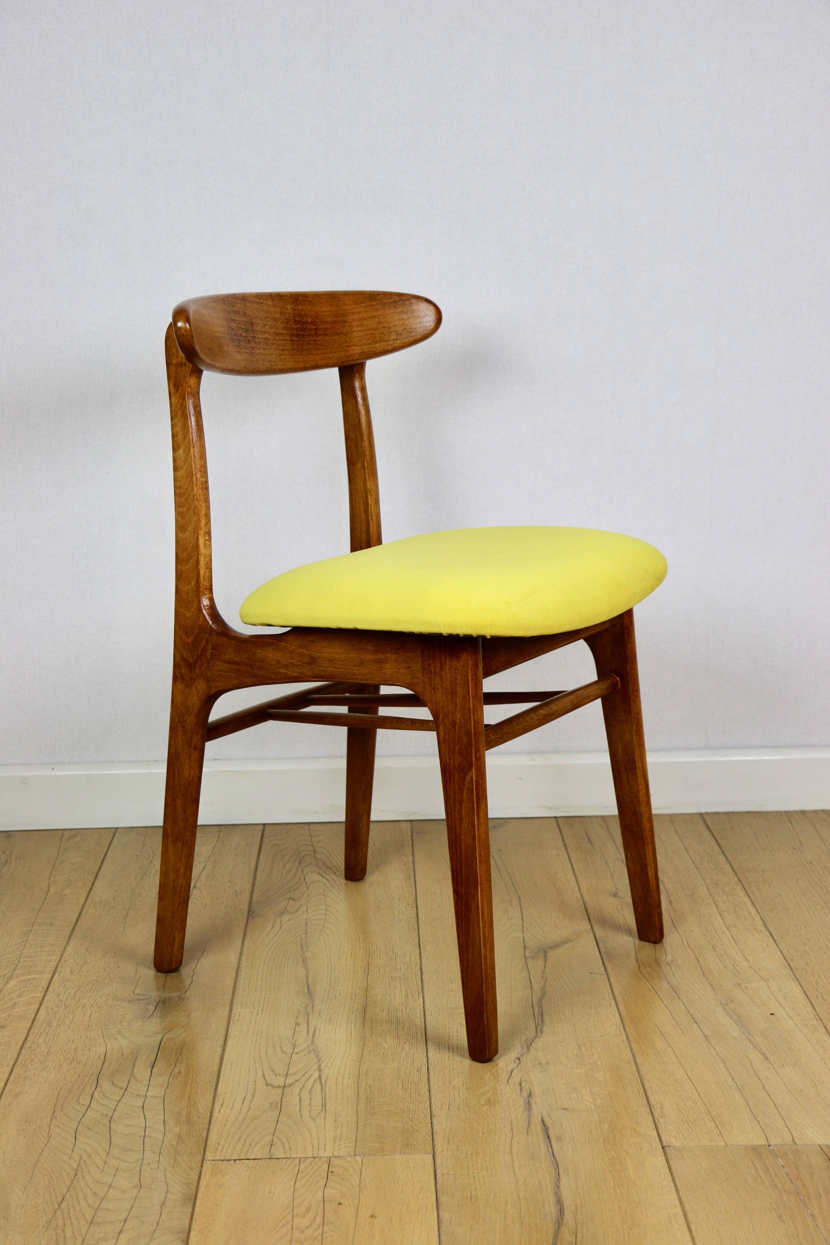 Hałas vintage chairs yellow vintage - set of 4 - great set