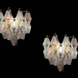 Murano Glass Polygon Sconces Set of 2