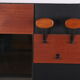 Vintage wardrobe with mirror and hooks from the 60s