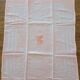 9 serviettes art déco roses monogrammées NC