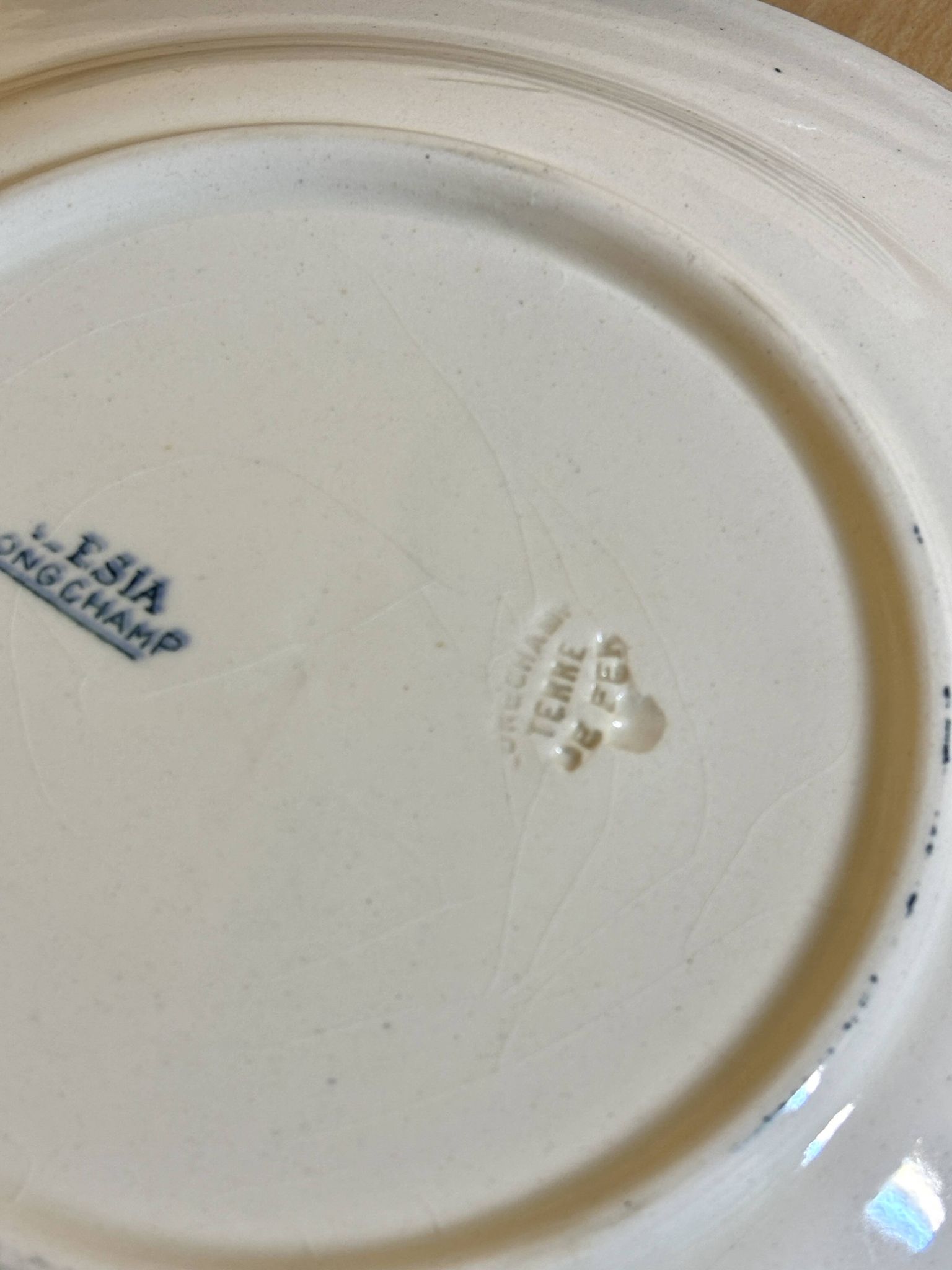 Longchamp Terre De Fer Alesia - 6 flat plates in antique earthenware