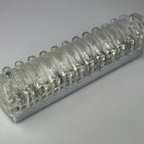 60s 70s wall lamp Limburg Germany Wall Sconce Ice Glass Chrome Space Age
