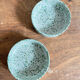 Green spotted ceramic ramekin
