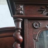 Large Louis XIII bookcase in solid oak