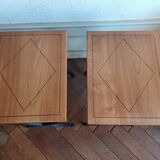 Pair of patinated Directoire style bedside or sofa end tables