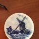 Hand-decorated blue Delft plate vintage