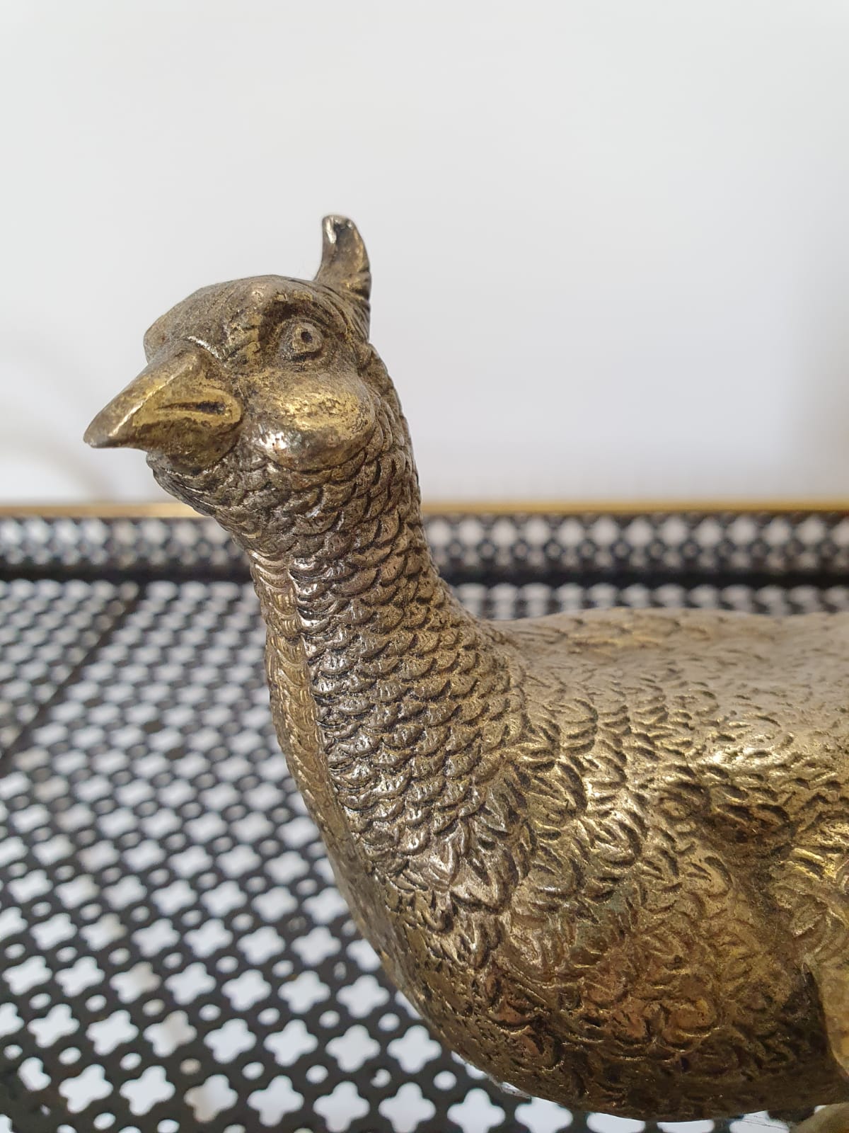 vintage brass pheasant