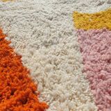 Unique Moroccan rug in natural wool 3x2 m