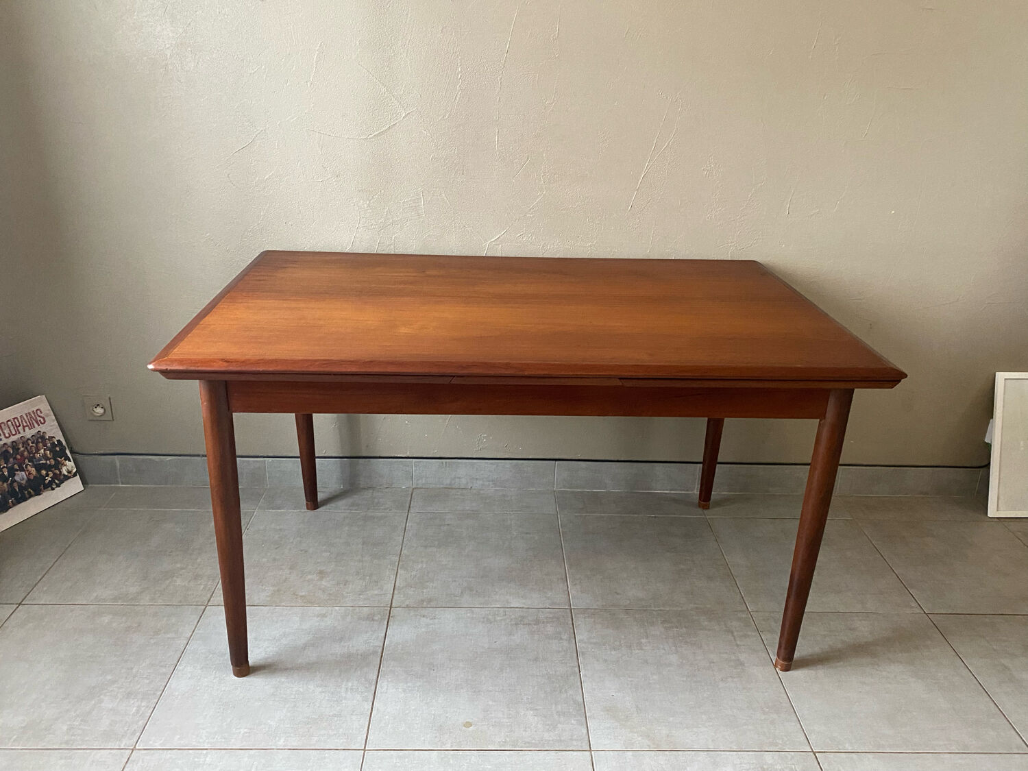 Vintage teak scandinavian signed table