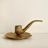 Brass candle holder with handle