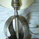 Ball foot lamp with metal blade from the 60's