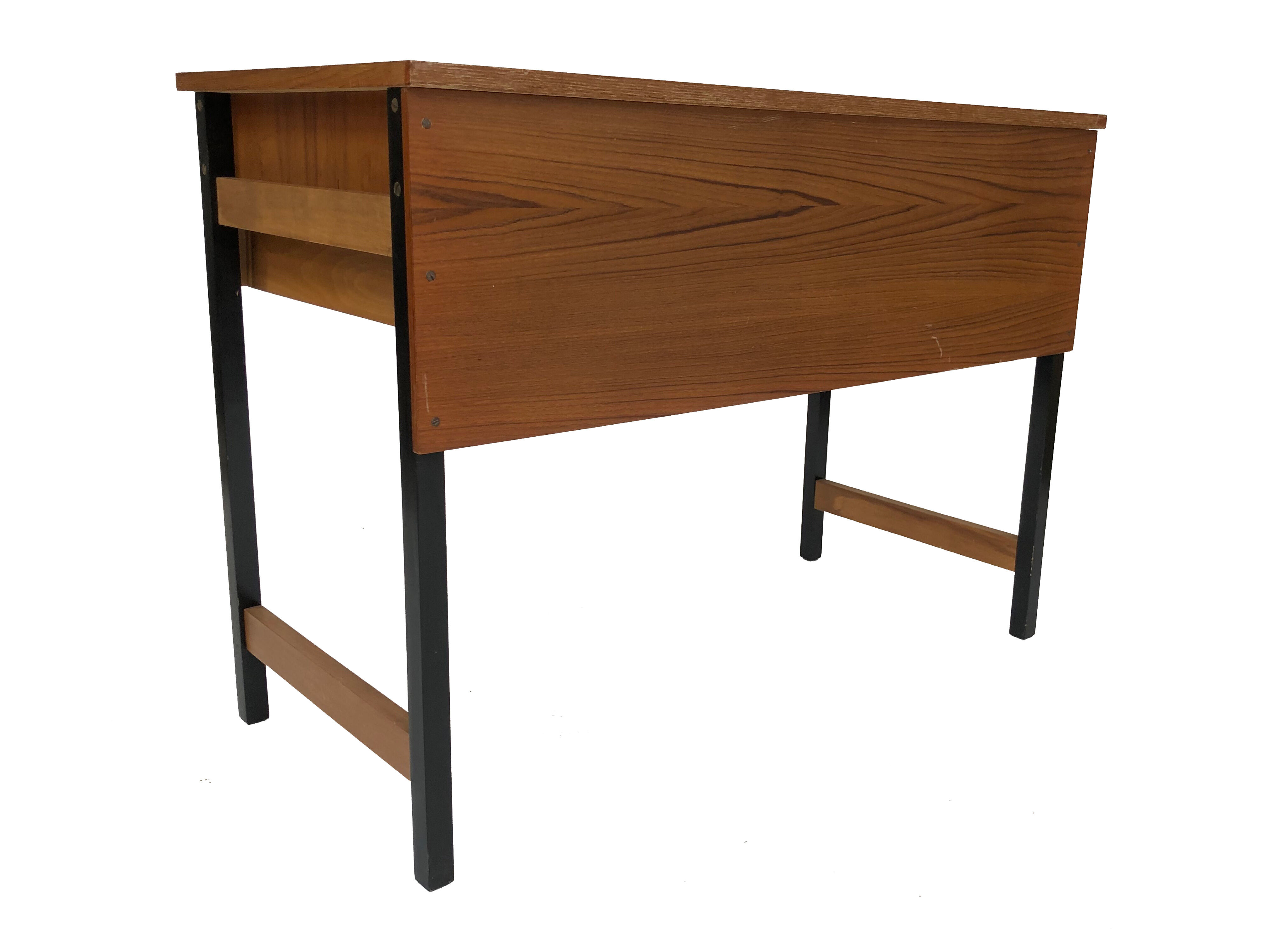 Desk of the 60 years with teak top, dutch