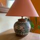 Painted ceramic table lamp
