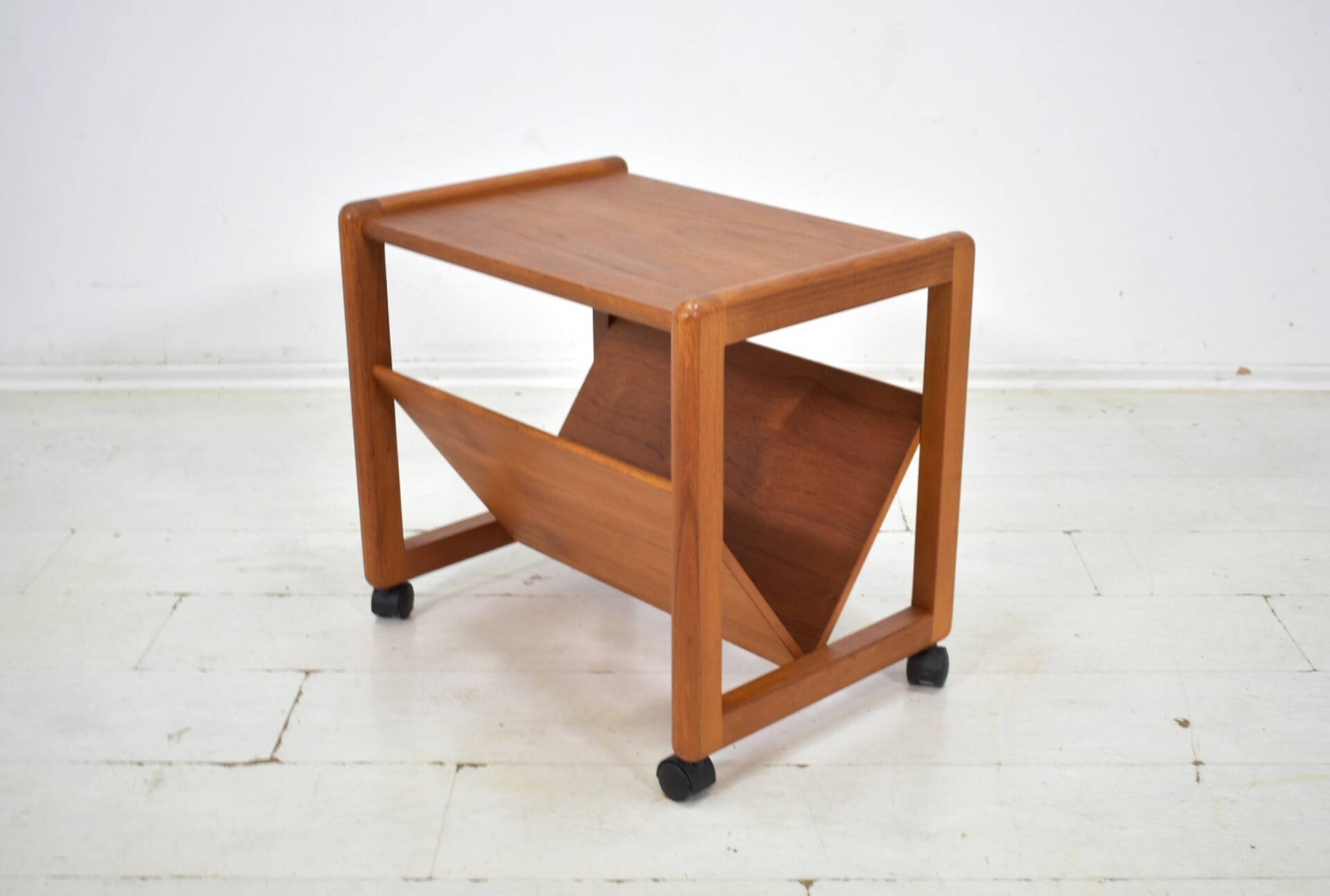 Aksel Kjersgaard Newspaper rack 1960s teak side table Danish Vintage