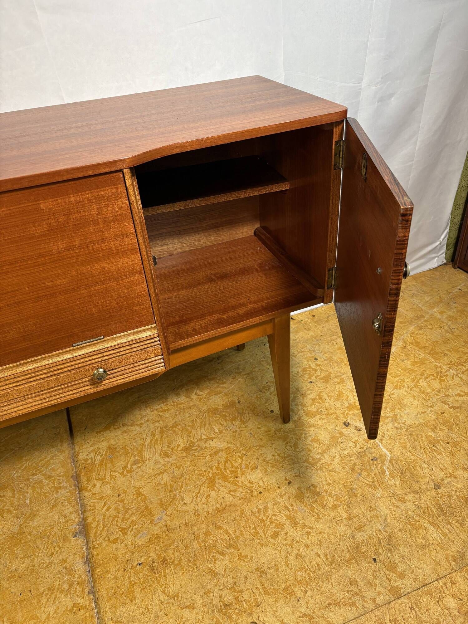 Mid-Century Retro Vintage Teak Sideboard by Stonehill Early 1960s  With Bar