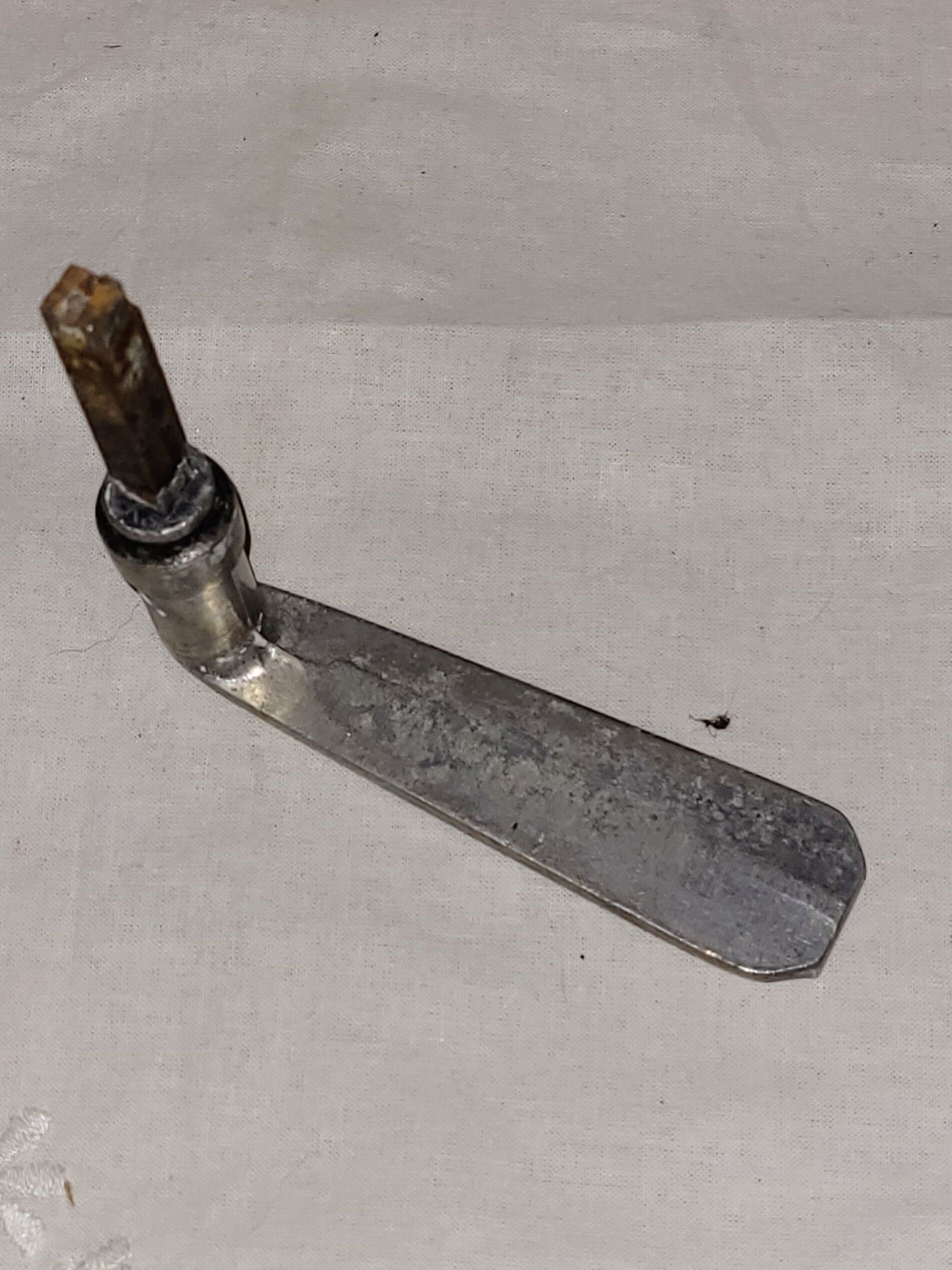 Aluminum door handle vintage