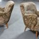 Pair of armchairs flower 50s