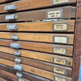 Wooden printing cabinet 36 drawers with typographic letters