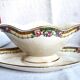 Ancien plat /légumier de table avec saucière, vaisselle vintage début 20e