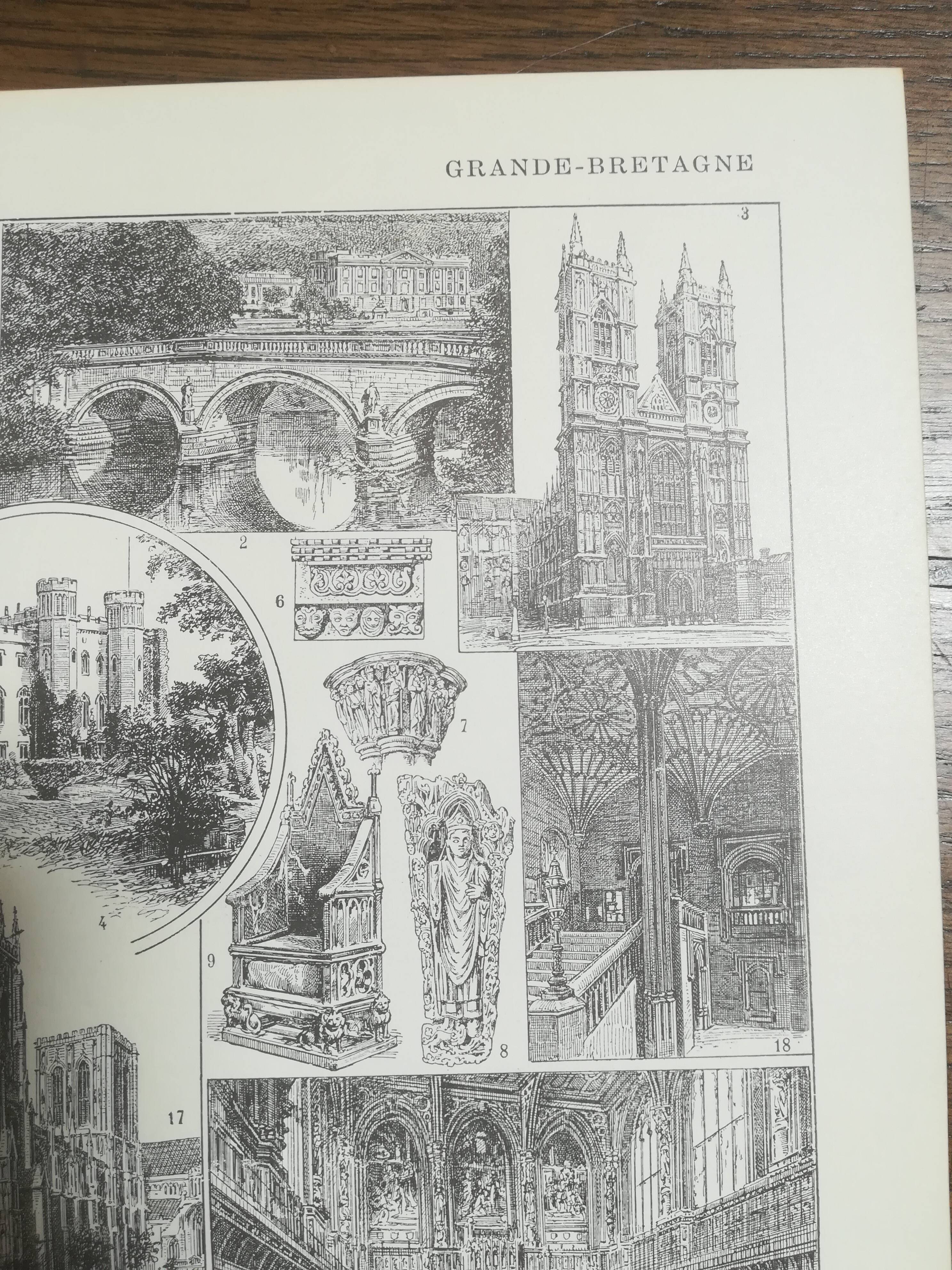 Lithograph on Great Britain from 1928