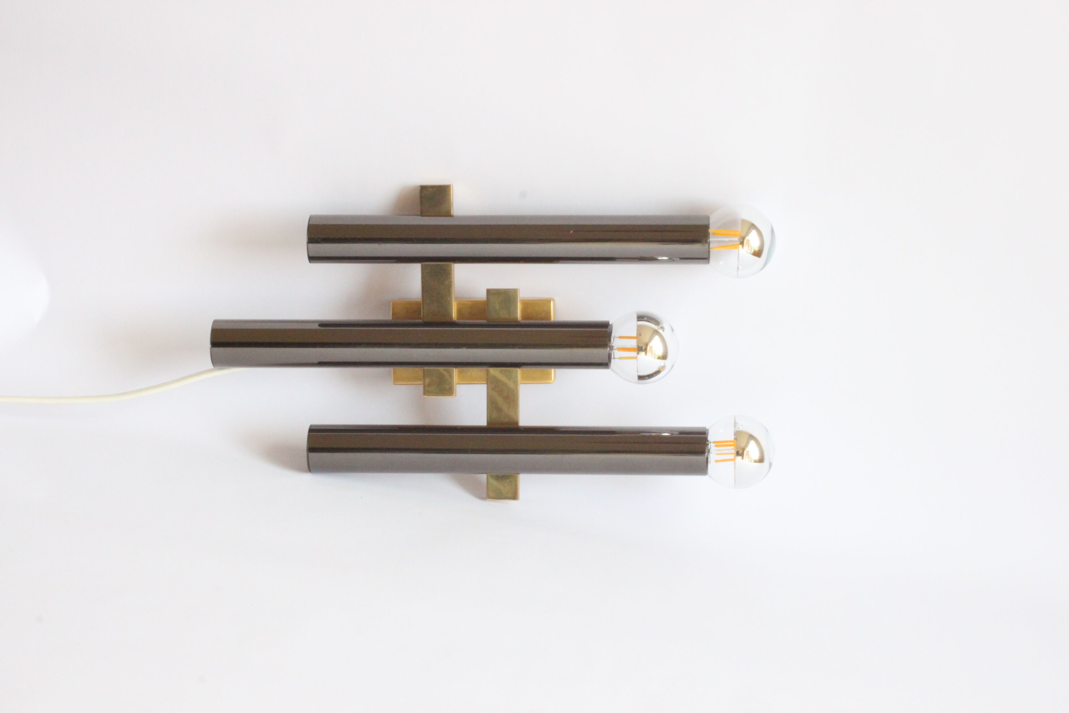 Chrome wall light by Sciolari for Boulanger, Belgium 1970s