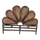 Rosette headboard in vintage rattan and canework