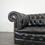 Black Chesterfield sofa for 4 people