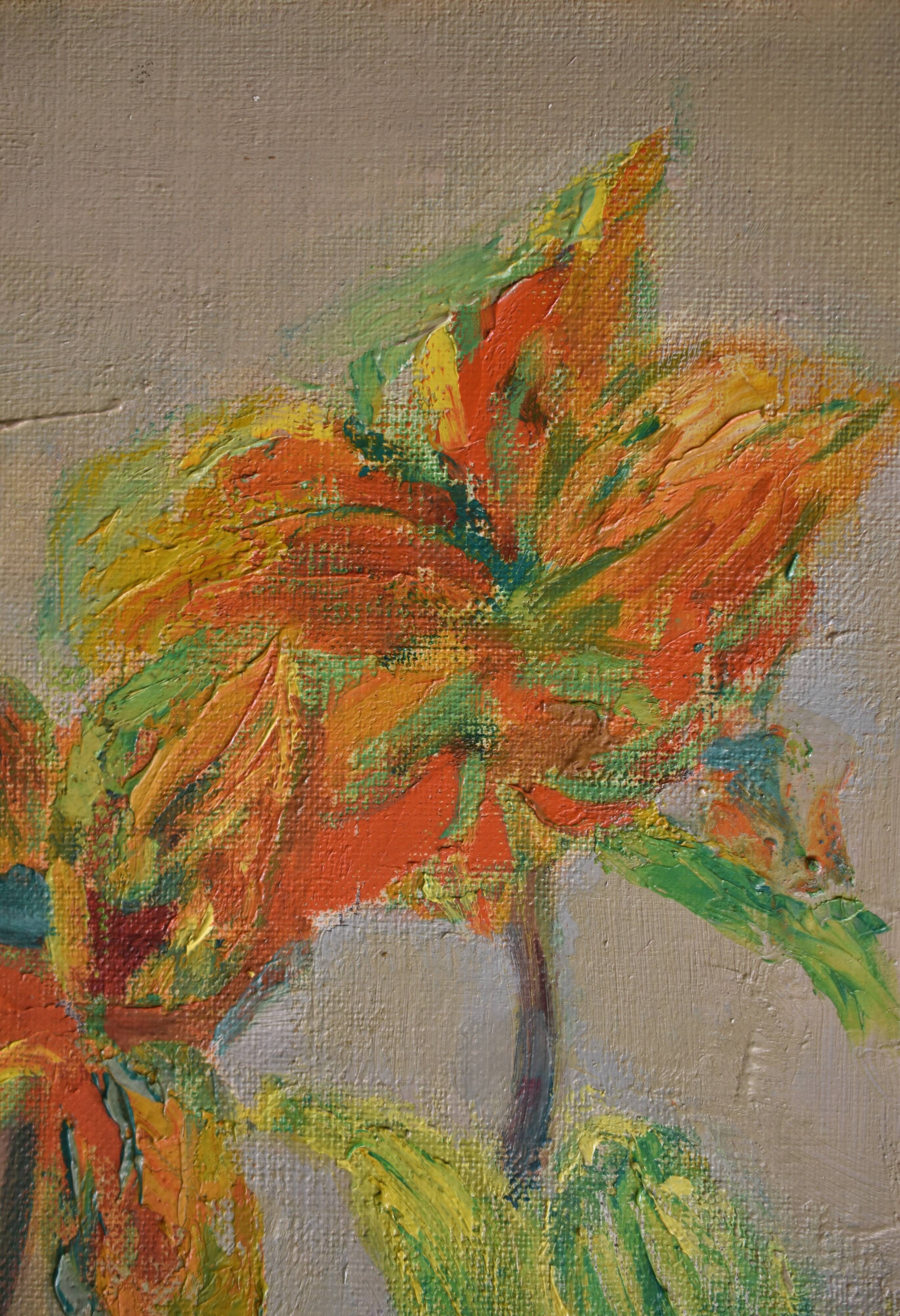 Paul Alex Deschmacker, Lily in a white vase (circa 1940)