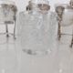 Ensemble de 8 photophores verre et métal