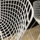 4 Chaises vintages Harry Bertoia Wire en maille de der Laqué Blanc Knoll
