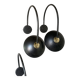 Paire d’appliques murales vintage noires