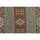 1970s Vintage Turkish Handmade Wool & Cotton Orange Area Rug 254x358