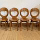 4 chaises bistrot Baumann modèle Mouette en bois courbé