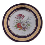 Assiette de collection en Porcelaine de Limoges bleu de four