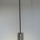 Suspension vintage avec abat-jour en verre opalin beige années 60-70