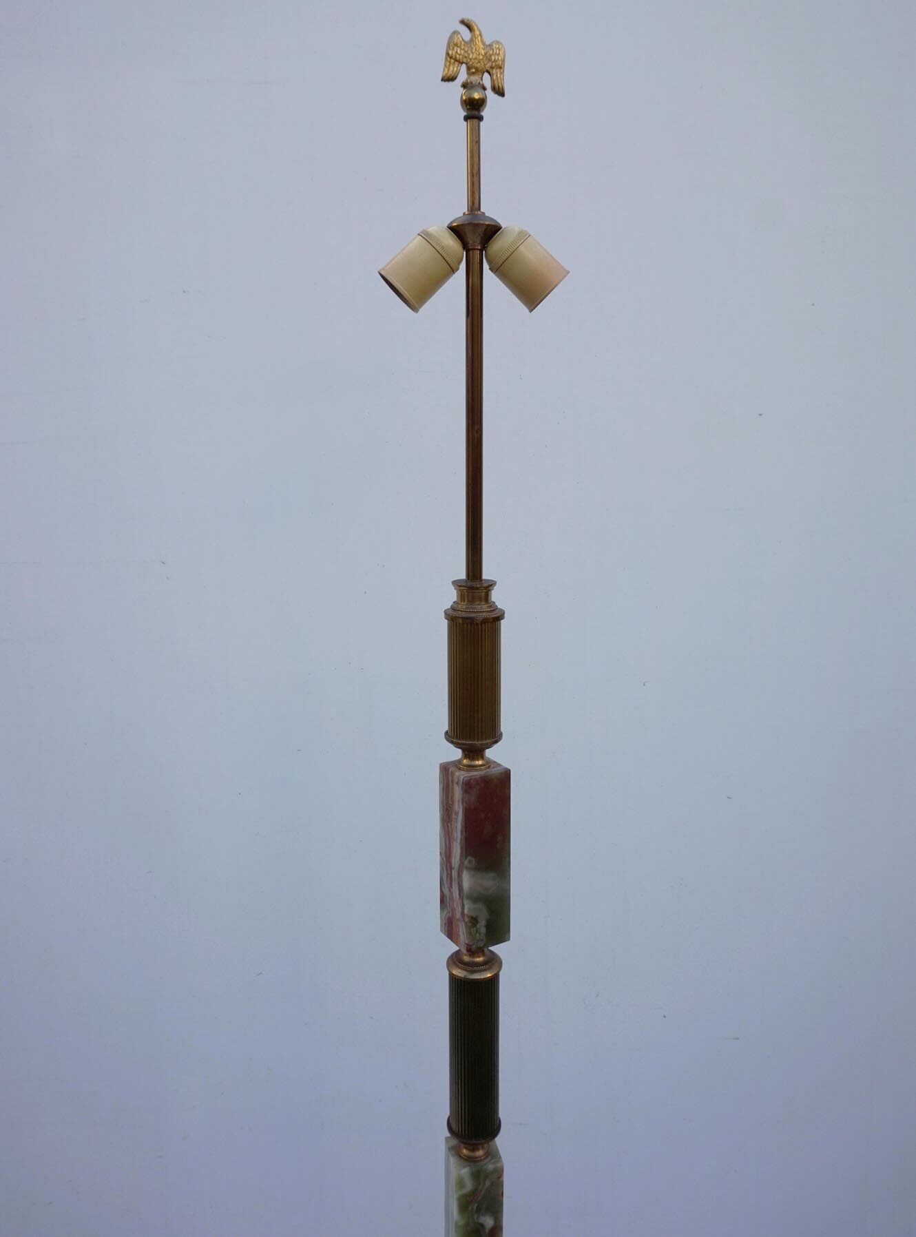 Lampadaire onyx & marble, années 1960