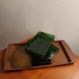 Service apéritif plateau Formica et ses ramequins vert émeraude