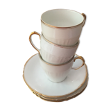 set of 3 cups and old saucers