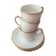 set of 3 cups and old saucers