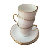 set of 3 cups and old saucers